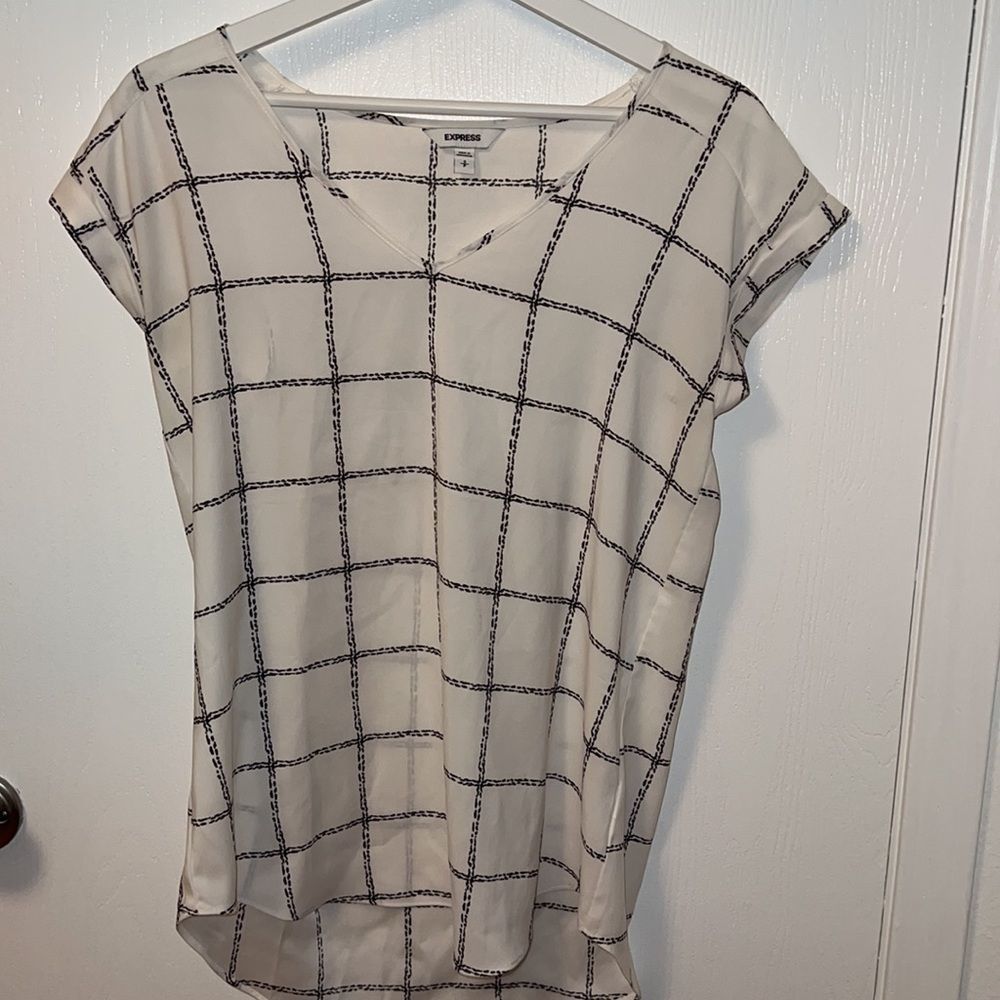 Express Gramercy Tee - White/Black - Size S